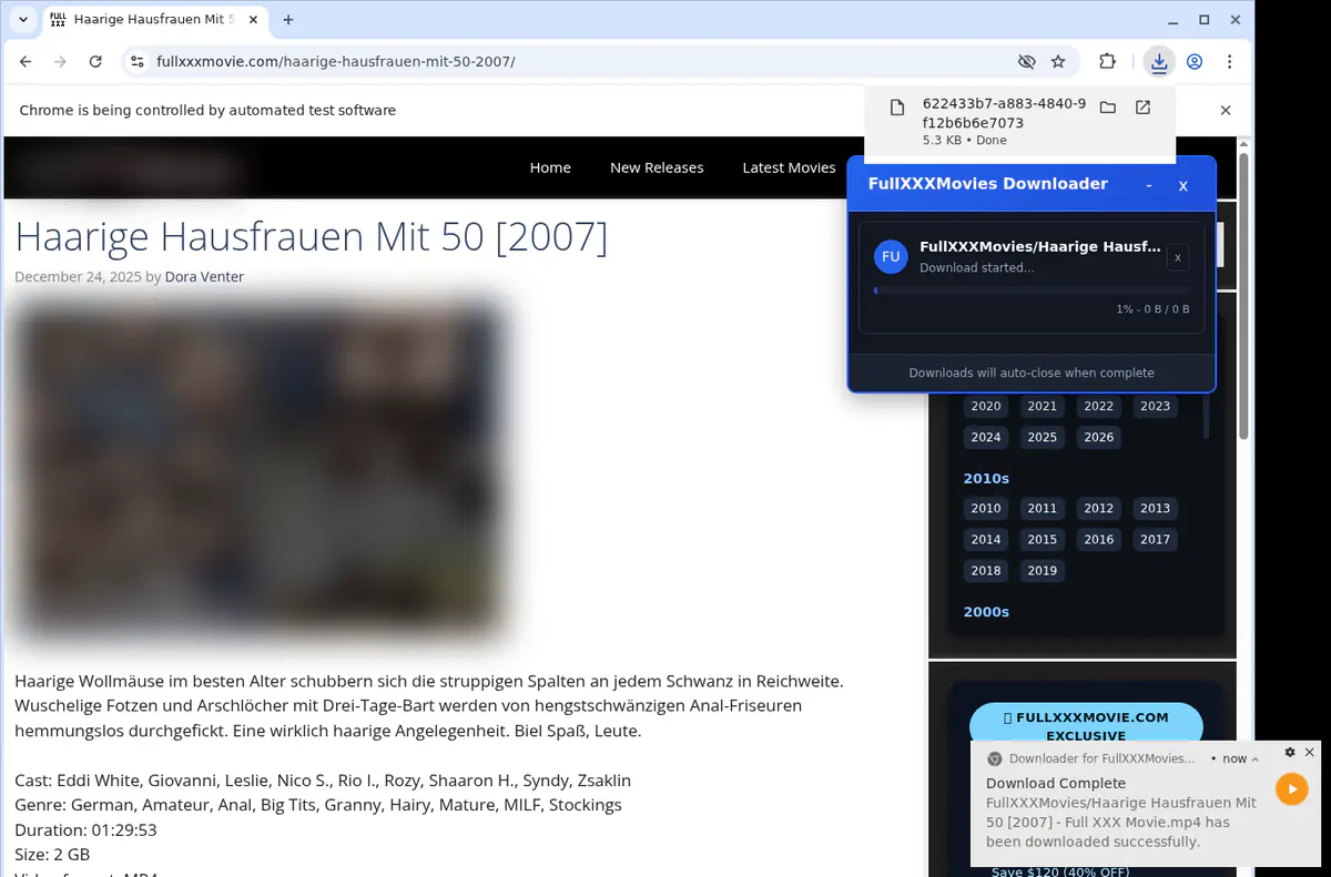 Fullxxxmovies Video Downloader browser extension screenshot 2